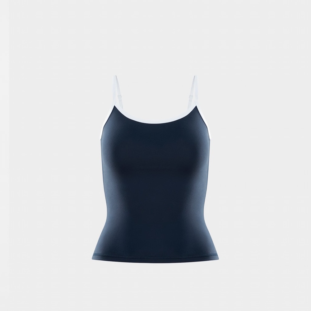 Aritzia Navy Cami with White Trim
